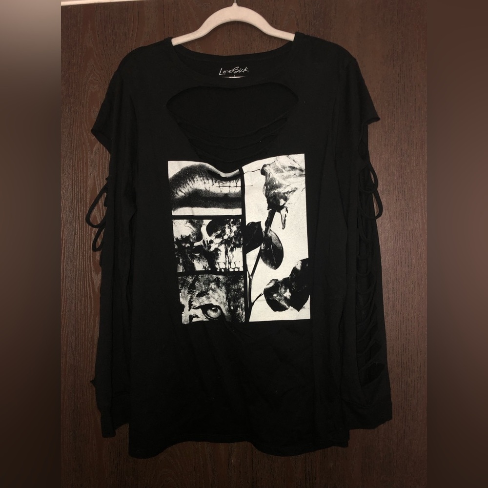 Love Sick long sleeve slasher graphic tee size 1